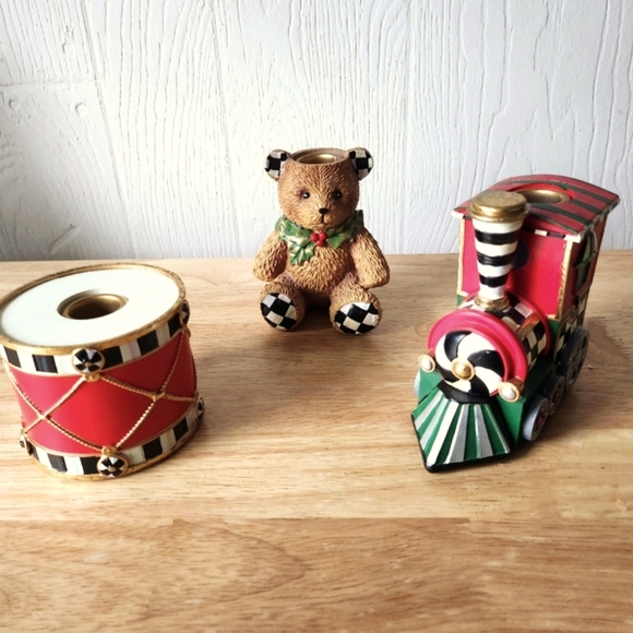 Mackenzie-Childs Toyland Candle Holders - Set of 3 - Picture 2 of 11